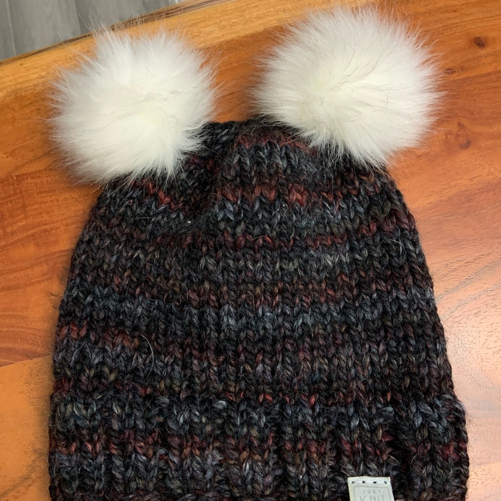 Cozy Knit Kids/adults Beanie with Pom Poms